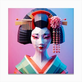 Creativel Geisha Illustration 177 Canvas Print