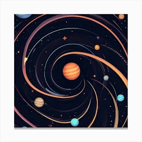 Solar System Background Canvas Print