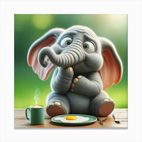 Cute Elephant 1 Canvas Print