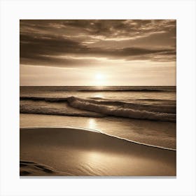 Sunset On The Beach 851 Canvas Print