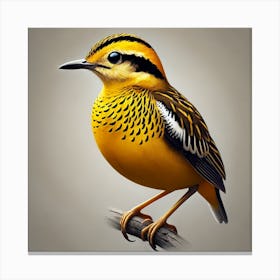 Yellow Thrush Canvas Print