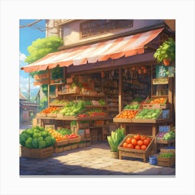 Vegetable Market 2 Canvas Print