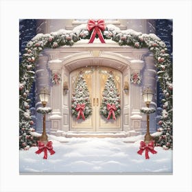 Christmas Door Canvas Print