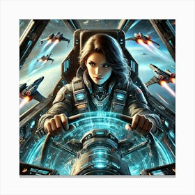 Lysara Stratos Elite Pilot Skills Sci Fi Canvas Print