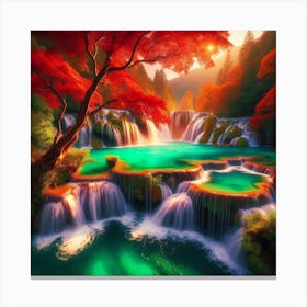 Green and red 3 Canvas Print