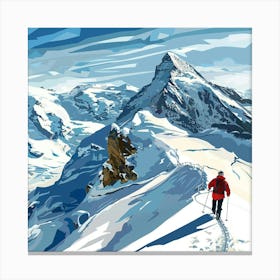 Switzerland Mountaineer Canvas Print