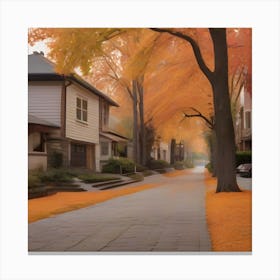 Autumn Street 1 Canvas Print