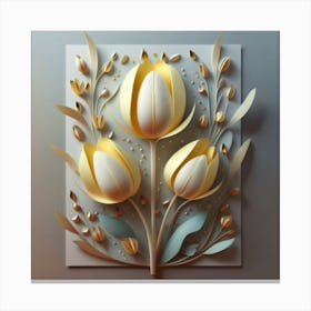 Three Tulips Canvas Print