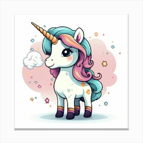 Cute Unicorn 545 Canvas Print