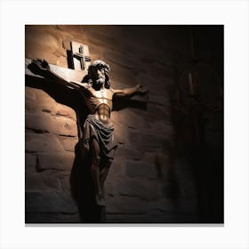 Jesus on the cross Canvas Print