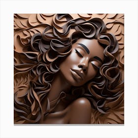 Woman With Curly Hair 6 Canvas Print