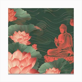 Vesak Banner Texture With Serene Buddhist Imager 1718395584 2 Canvas Print