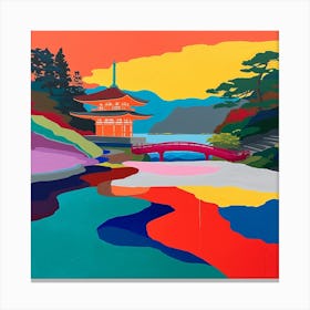Colourful Gardens Ninna Ji Temple Japan 2 Canvas Print