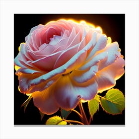 Illuminating A Delicate Princess Garden Roses Bouquet 3 Canvas Print