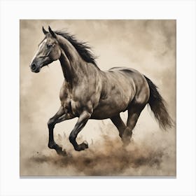 Horse Galloping Canvas Print