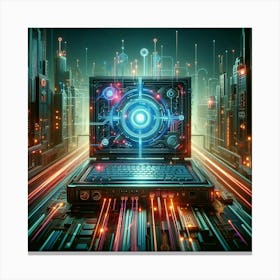 Futuristic City 26 Canvas Print