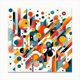 Abstract modernist colorful spots Canvas Print