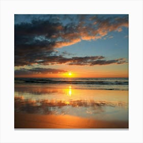 Sunset On The Beach Canvas Print