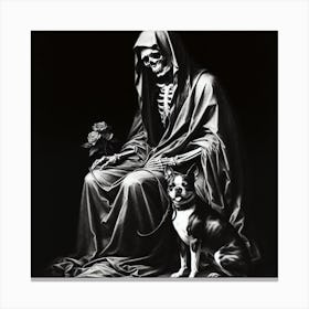 Death has a Dog Canvas Print