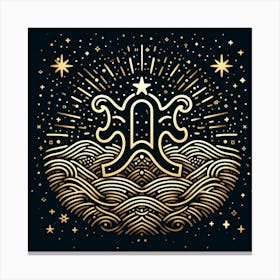 A Zodiac symbol, Aquarius 1 Canvas Print