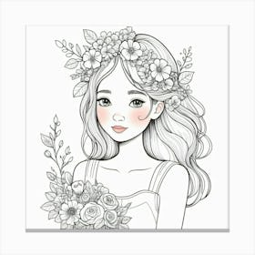 A flower girl Canvas Print