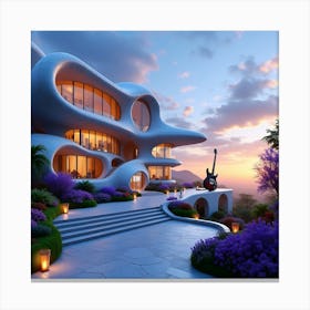 Futuristic House 10 Canvas Print