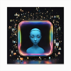 Avatar On Social Networks Like A Mirror Canvas Print