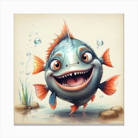 Fish Illustration Canvas Print