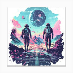 Space Explorers.Generated AI. Wall Art Print Canvas Print