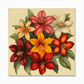 Lily Bouquet Art Canvas Print