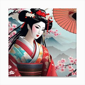 Geisha 137 Canvas Print