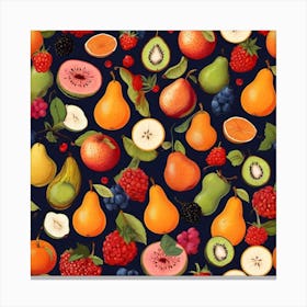 Fruits pattern Canvas Print