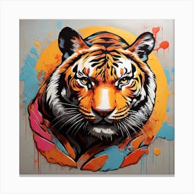Pop Art graffiti Tiger 1 Canvas Print