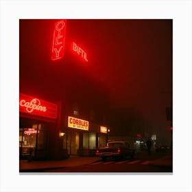 Foggy Night In San Francisco Canvas Print