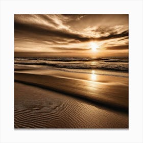 Sunset On The Beach 844 Canvas Print