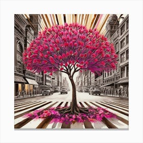 Tree In The City Canvas Print