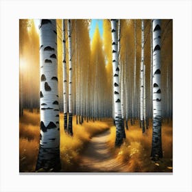 Birch Forest 25 Canvas Print