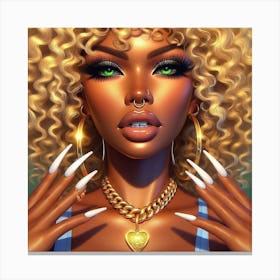 Sexy Black Girl 1 Canvas Print