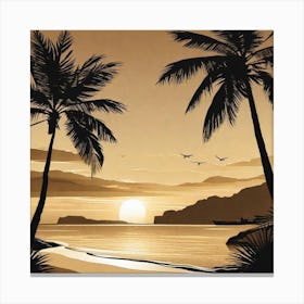 Sunset At The Beach 369 Canvas Print