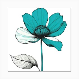 Blue Flower Canvas Print