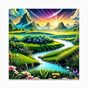 Landscape Painting 17 Canvas Print