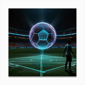 Futuristic Soccer Player Canvas Print