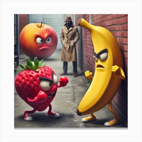 Fruit Fight Canvas Print