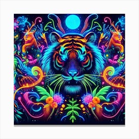 Psychedelic Tiger 1 Canvas Print