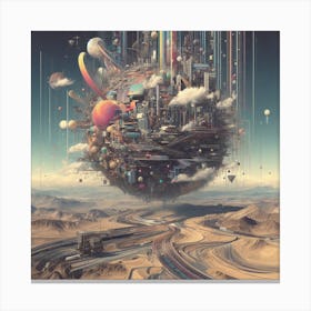 'Space City' Canvas Print