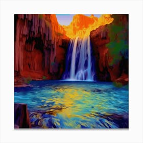 Waterfall In Arizona 2 Canvas Print