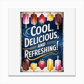 Cool Delicious And Refreshing Canvas Print