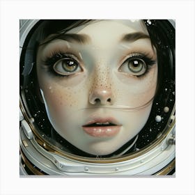 Girl In Space 2 Canvas Print