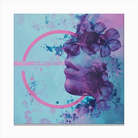 Flower Splatter Canvas Print