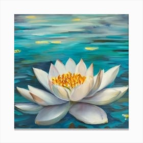 Lotus Flower In The Lake Canvas Print